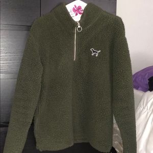 PINK dark green fleece